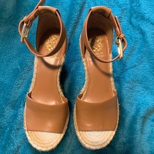 Tan Vince Camuto Women's Leera Espadrille Wedge Sandal